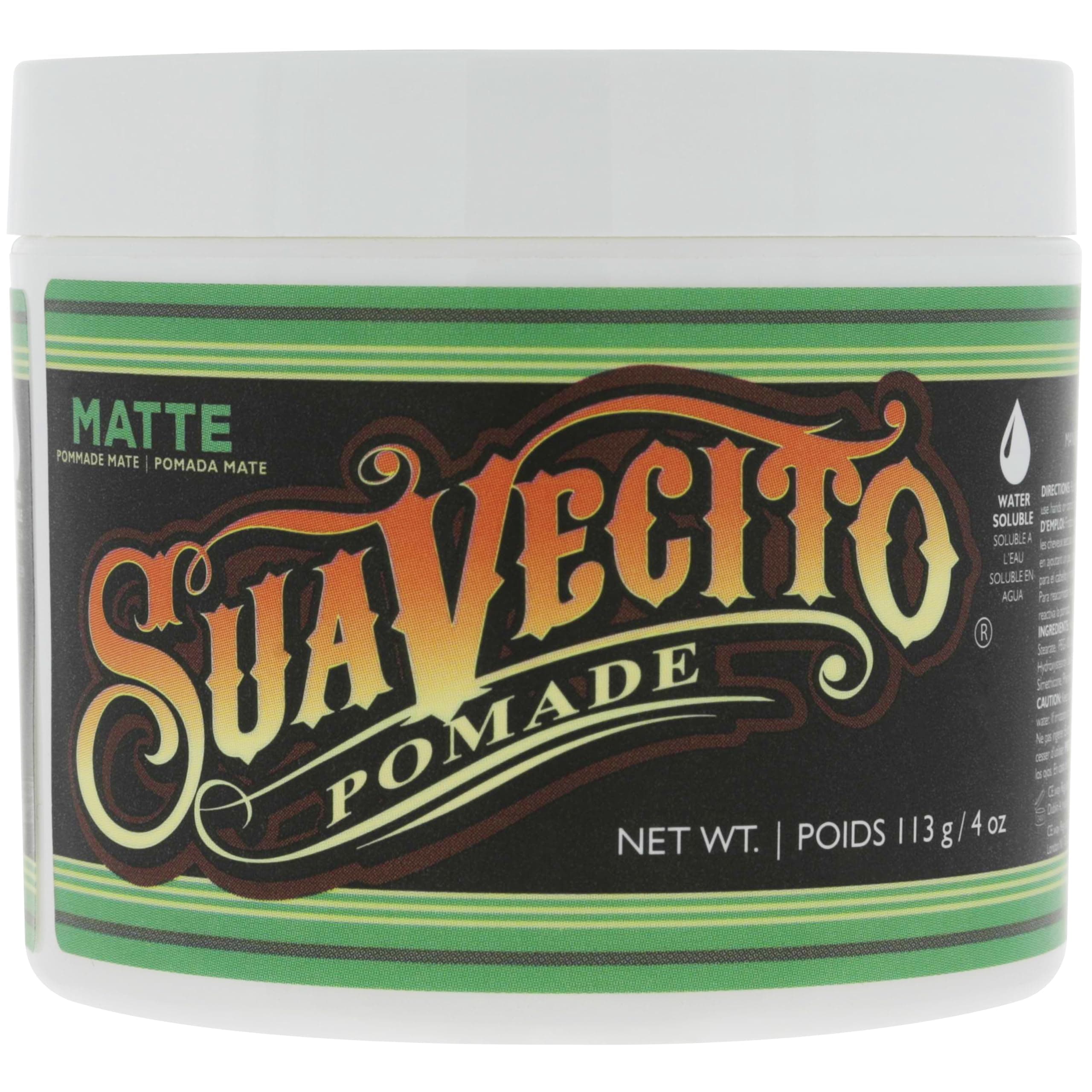 Suavecito Pomade Matte (No Shine) Formula 4 oz, 1 Pack - Medium Hold Hair Pomade For Men - Matte Hair Paste For Natural Texture Hairstyles