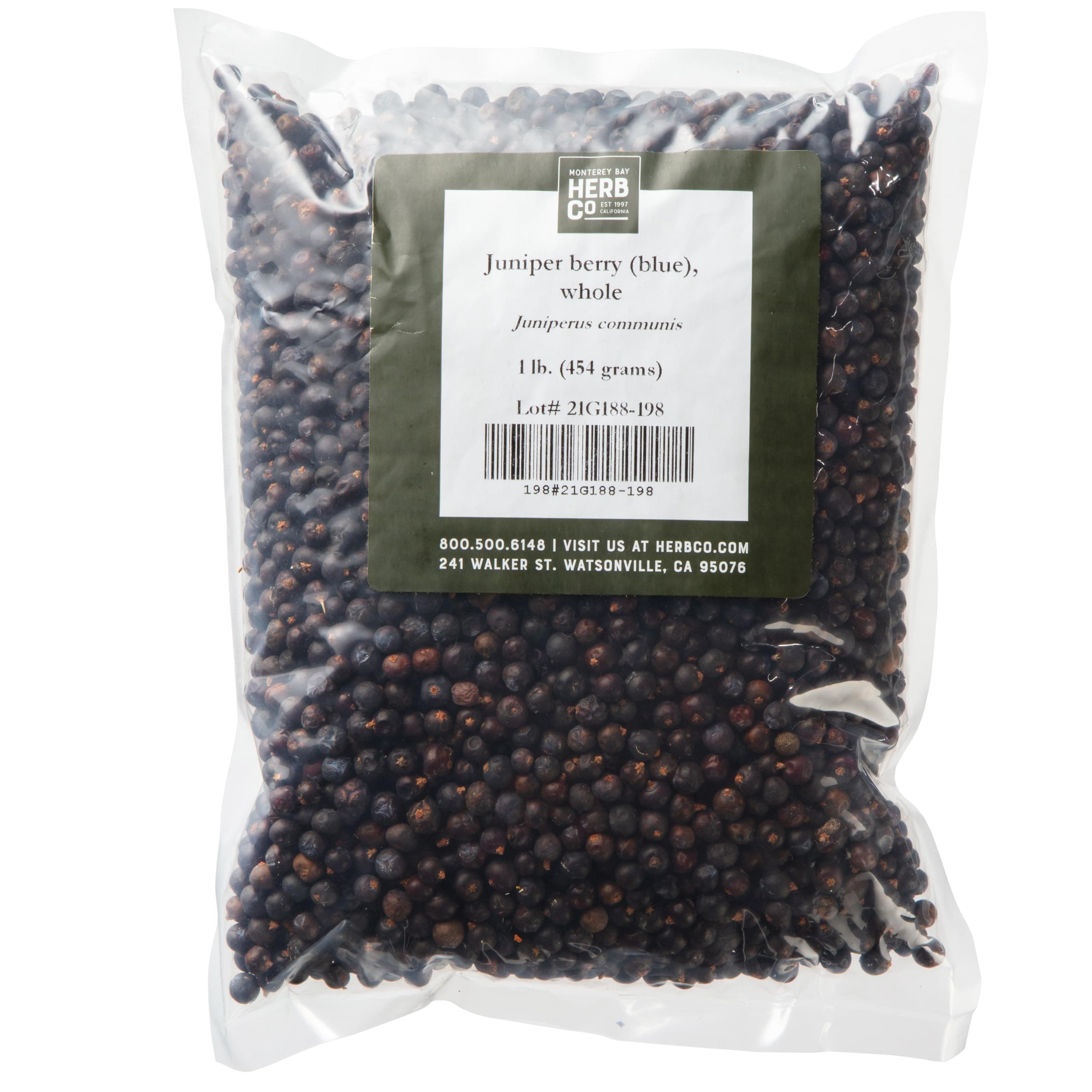 Juniper Berries Dried Whole, by Herb Co, Premium Culinary Spice for Cooking, Gin Making & Natural Infusions, Authentic Pine-Citrus Flavor, 1 lb