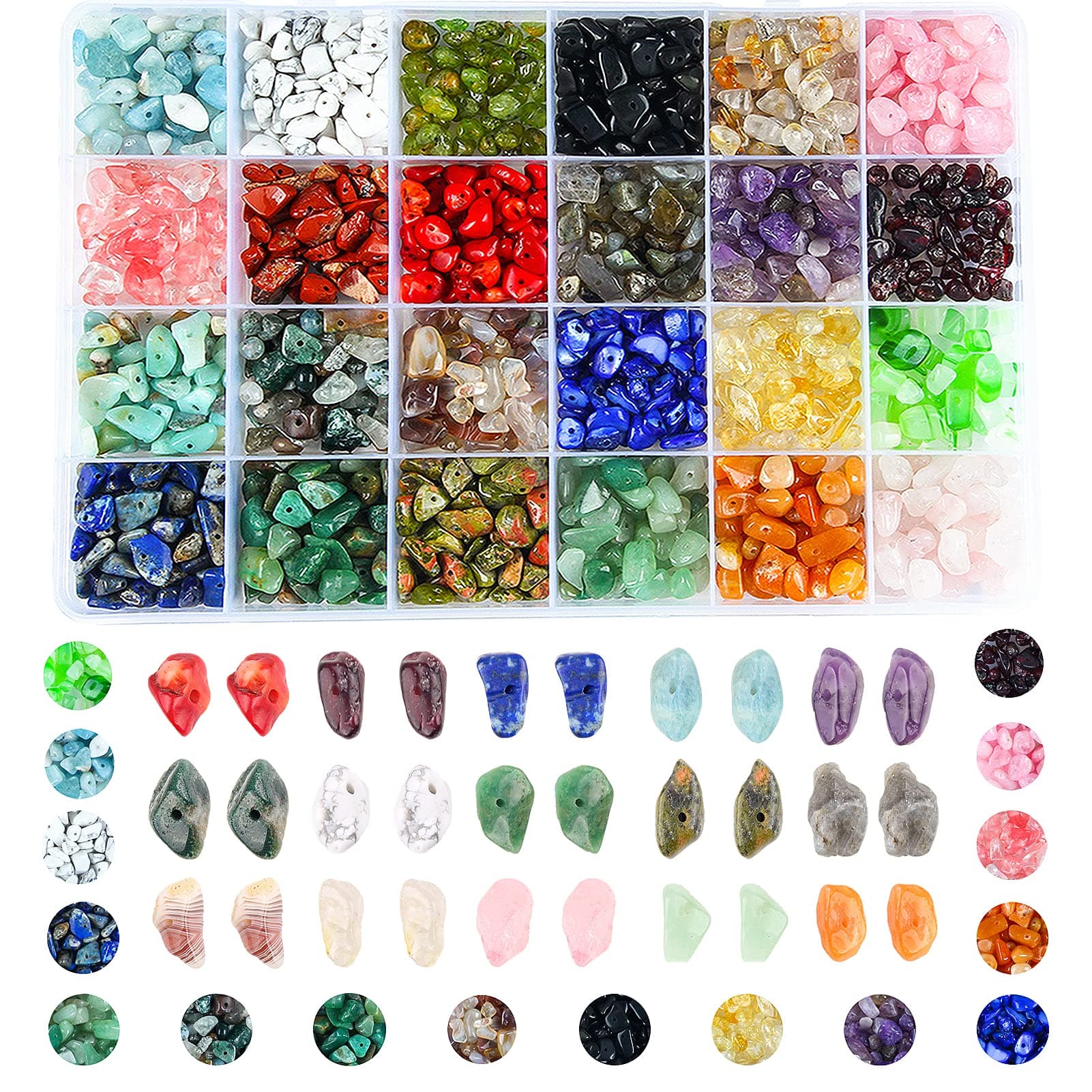 Colle 24 Color Gemstone Beads