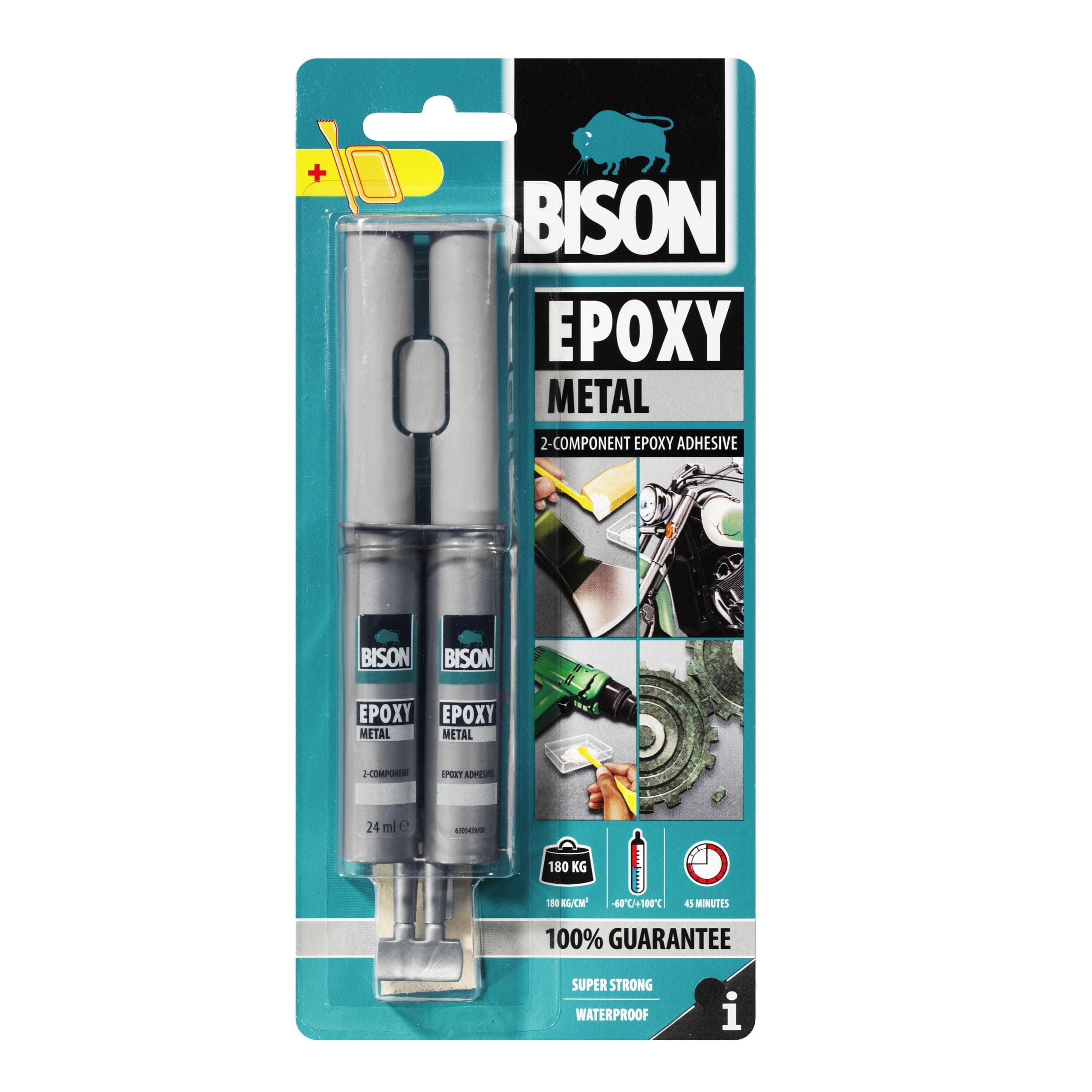 Epoxy Adhesive Metal Syringe, Grey, 24ml
