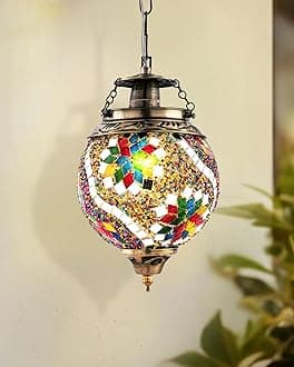 Homesake Metal Globe Hanging Lights, (Multicolour)