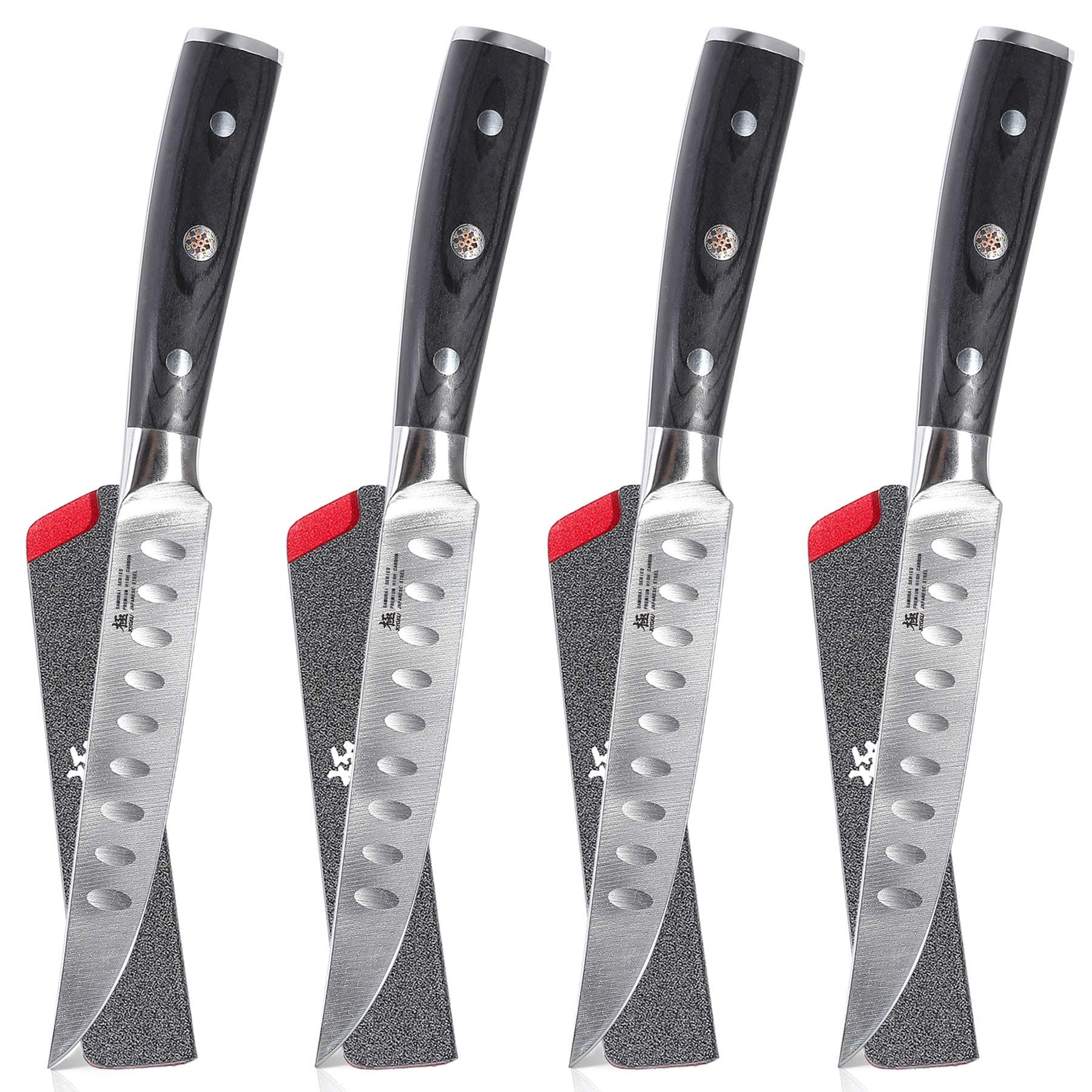 Kyoku Samurai Series 5" Non-Serrated Steak Knife Set