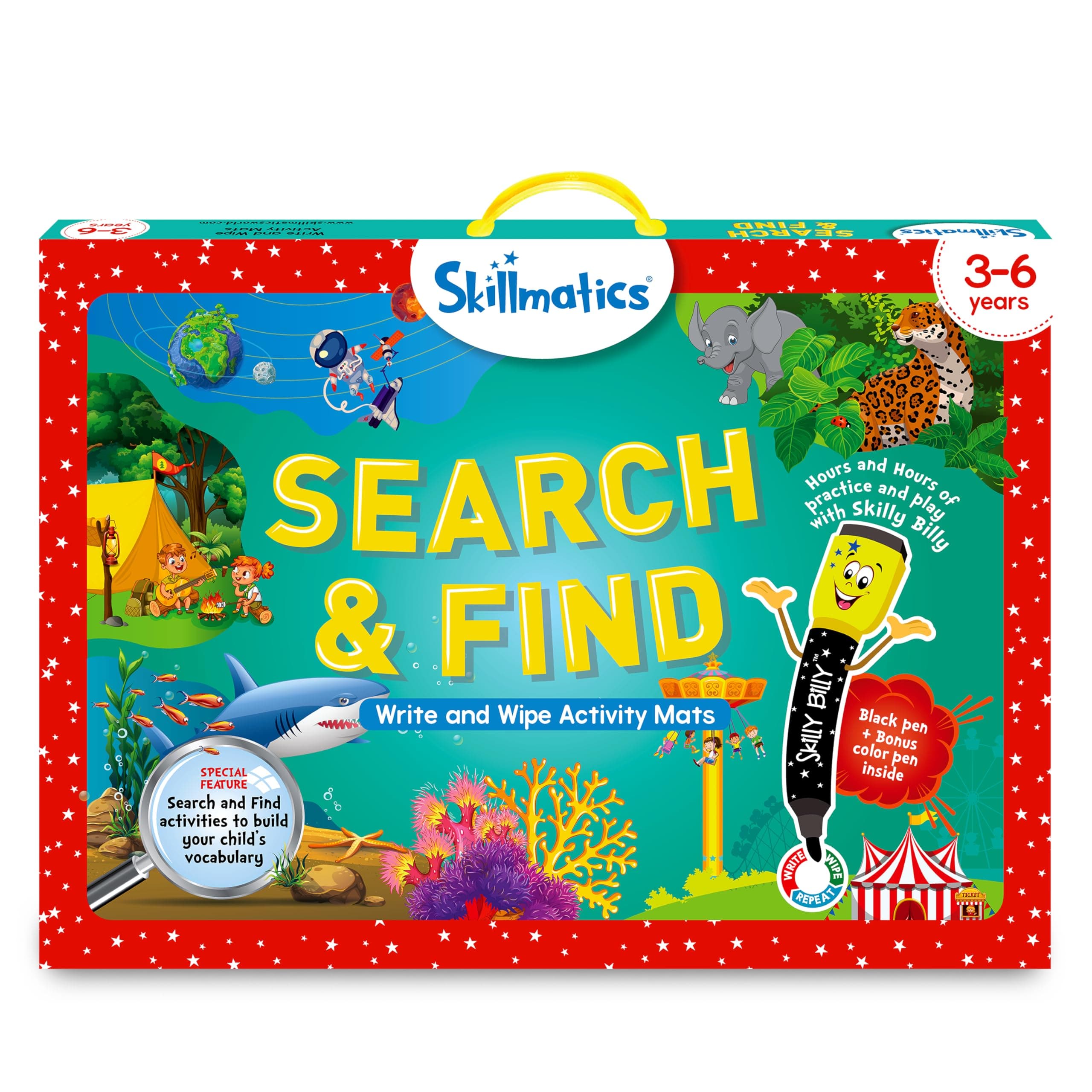 Skillmatics Search and Find Educational Activity - Reusable Preschool Learning Games, Perfect for Toddlers & Kids Who Love Toys, Arts & Crafts, Builds Vocabulary, Gifts for Ages 3, 4, 5, 6