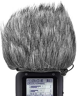 Furry Outdoor Windscreen Muff, Pop Filter/Wind Cover Shield for Zoom H5, H6 Portable Recorder