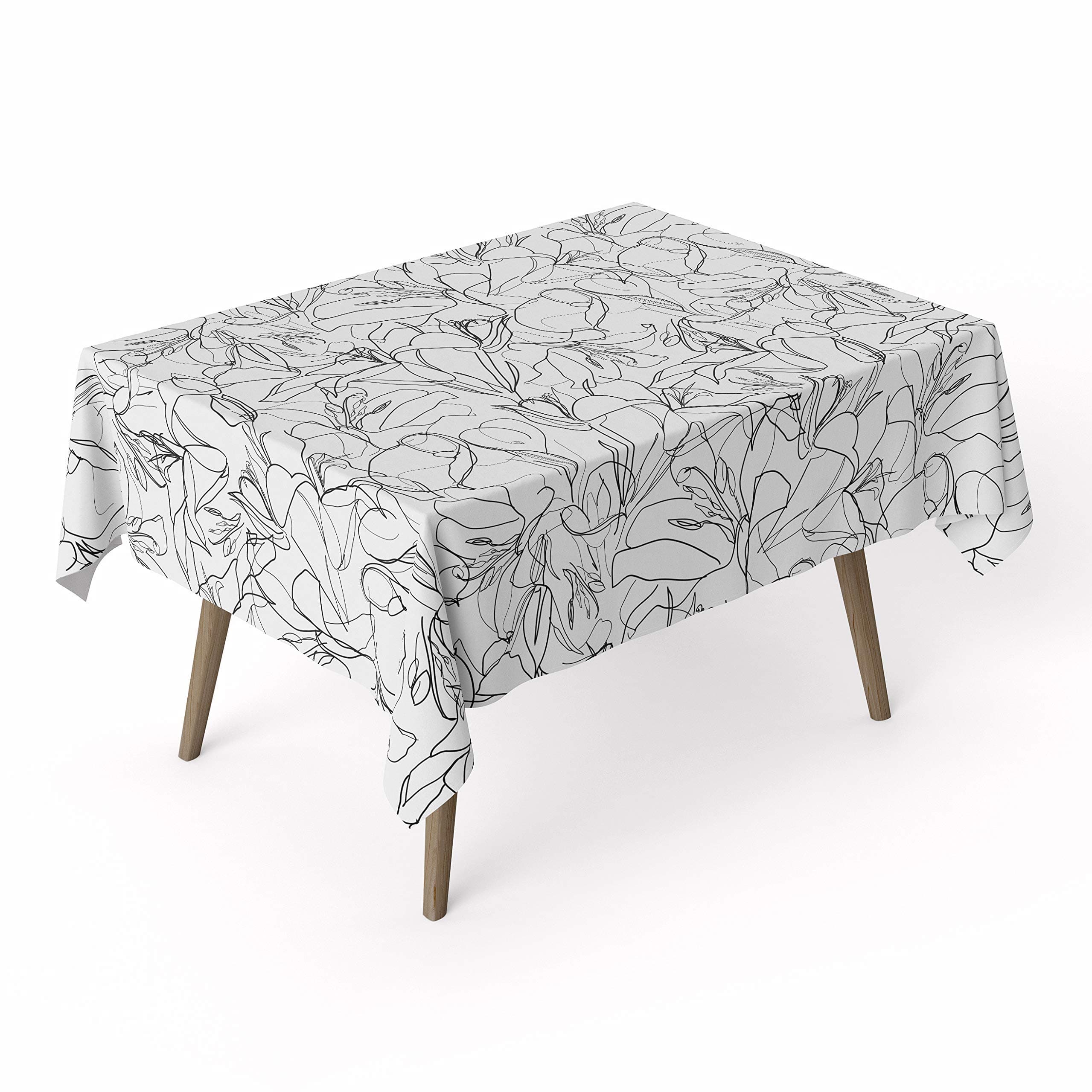 Mirum Cotton Tablecloth | Waterproof Laminated Cotton Table Covers for Rectangle Tables | Stain Resistant & Wipe Clean Table Cloth Pad Ideal for Party & Kids | Eco Friendly Flat Sheets