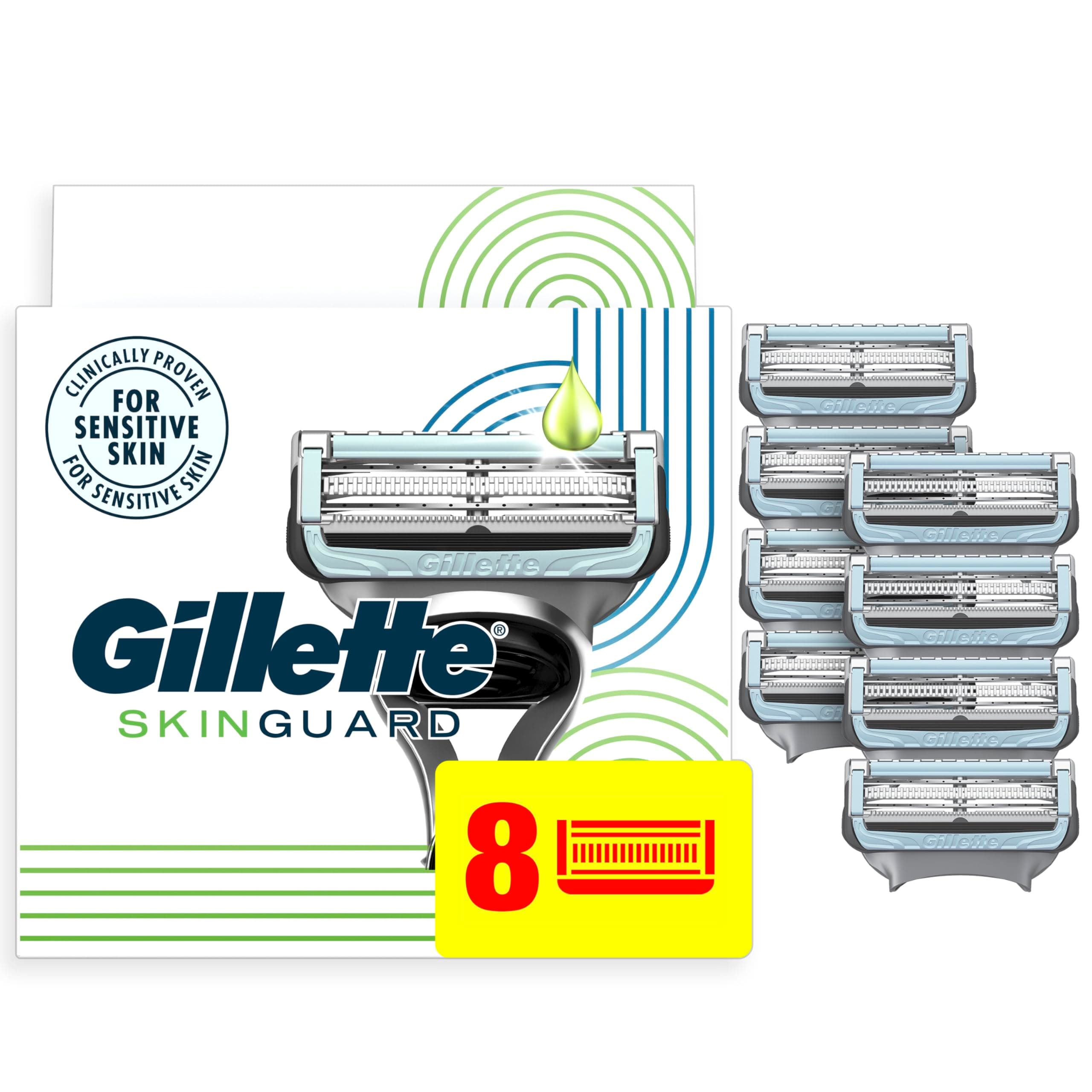 Gillette SkinGuard Men's Razor Blade Refill, 8 Count