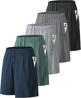 Athletic Shorts for Men with Pockets and Elastic Waistband Quick Dry Activewear