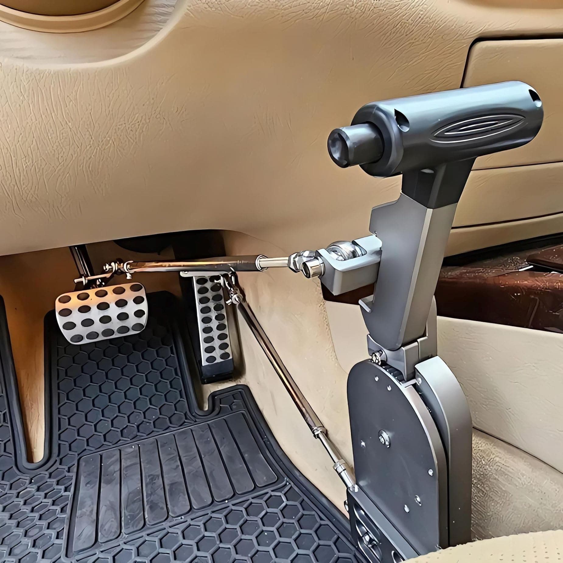Hand Controls for Disabled Drivers Push and Pull for Automatic Cars, A Permanent, Safe Install Hand Control. Disabled/Handicapped
