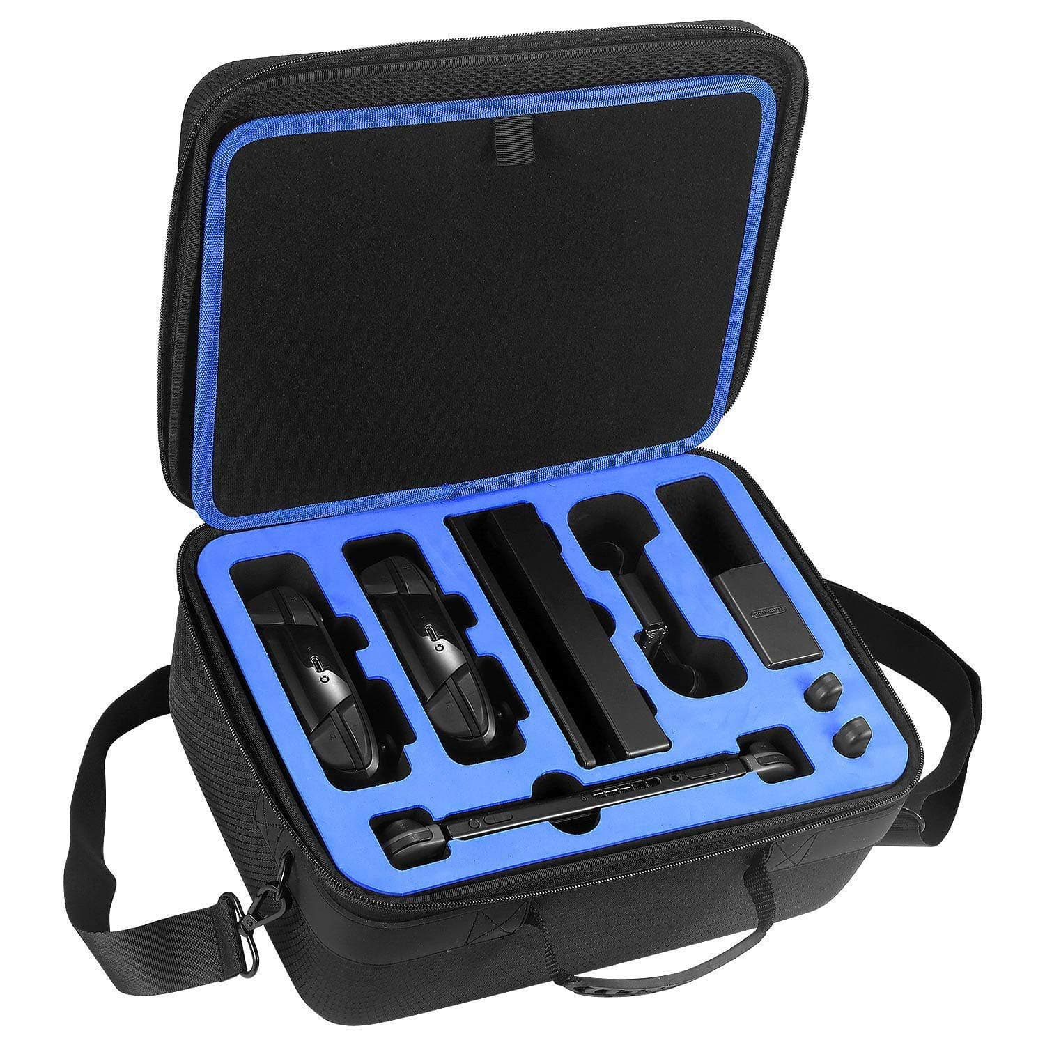 DACCKIT Travel Carrying Case Compatible with Nintendo Switch System - Fit Switch Console, Switch Dock, 2x Pro Controller, Joy-Con Grip, Power Adapter and Other accessories