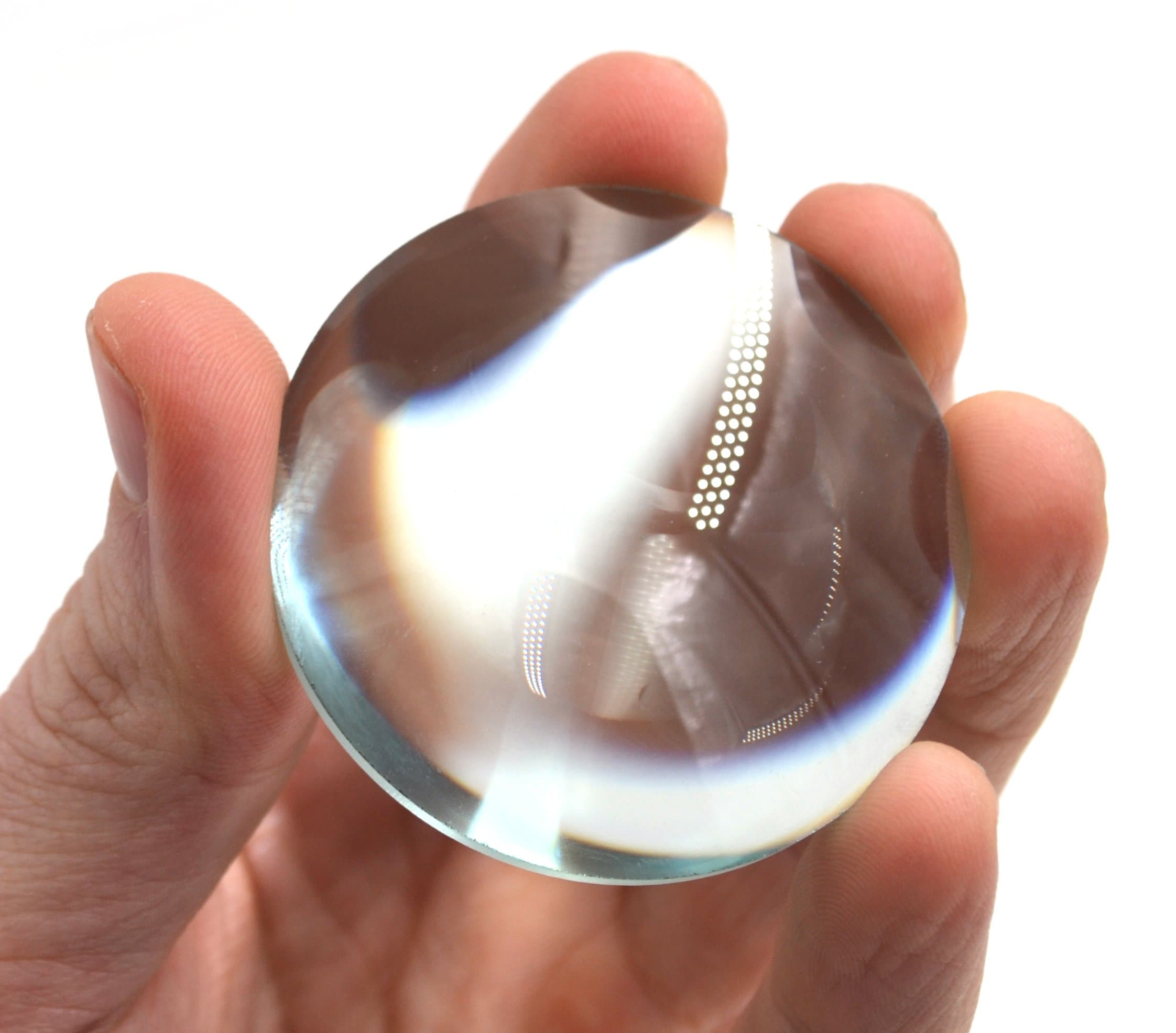 EISCO Round Double Convex High Optical Purity Glass Lens - 2" (50mm) Diameter - 50mm Focal Length - 15mm Thick Approx.