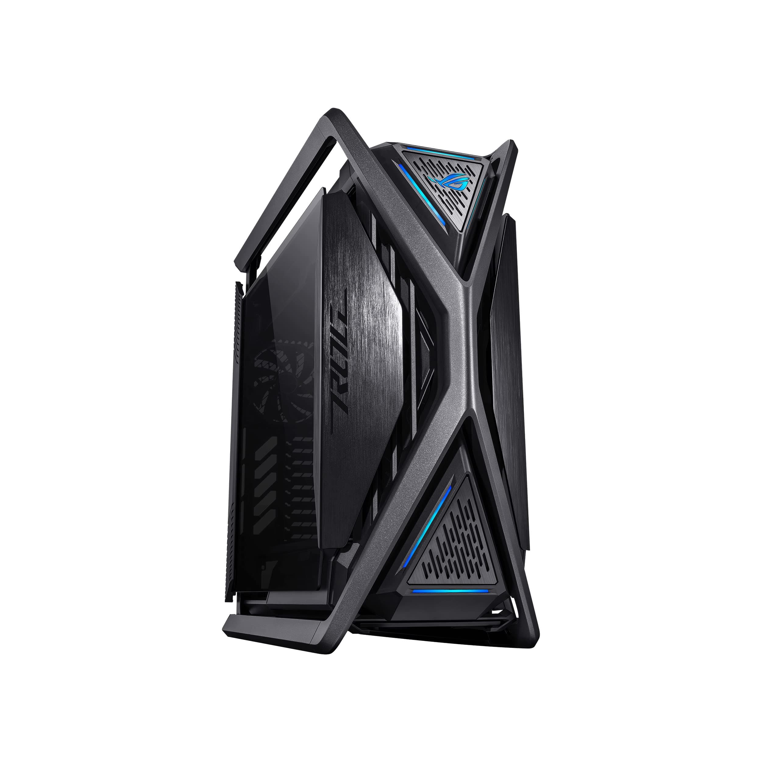 Hyperion GR701 Full Tower E-ATX Gaming Case, 9 Expansion Slots, Tempered Glass, Up To 420mm Radiator Support, 3x 140 mm Fans (Front), ARGB Aura Sync - Black