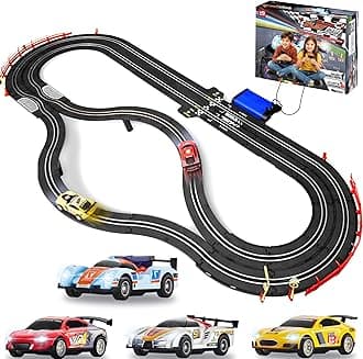 Slotcar Racing Track Sets - Double Electric Carrera Track for Girls Boys Aged 8-12, Slot Cars, Racetracks & Accessories for Children from 5 Years