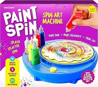 Paint Spin Art Machine Kit for Kids - Arts and Crafts for Boys & Girls Ages 4-8 - Art Craft Set Gifts for 6-9+ Year Old Boy, Girl- Cool Painting Spinner Toys Kits Sets - Birthday Gift Ideas 5 6 7 8 9