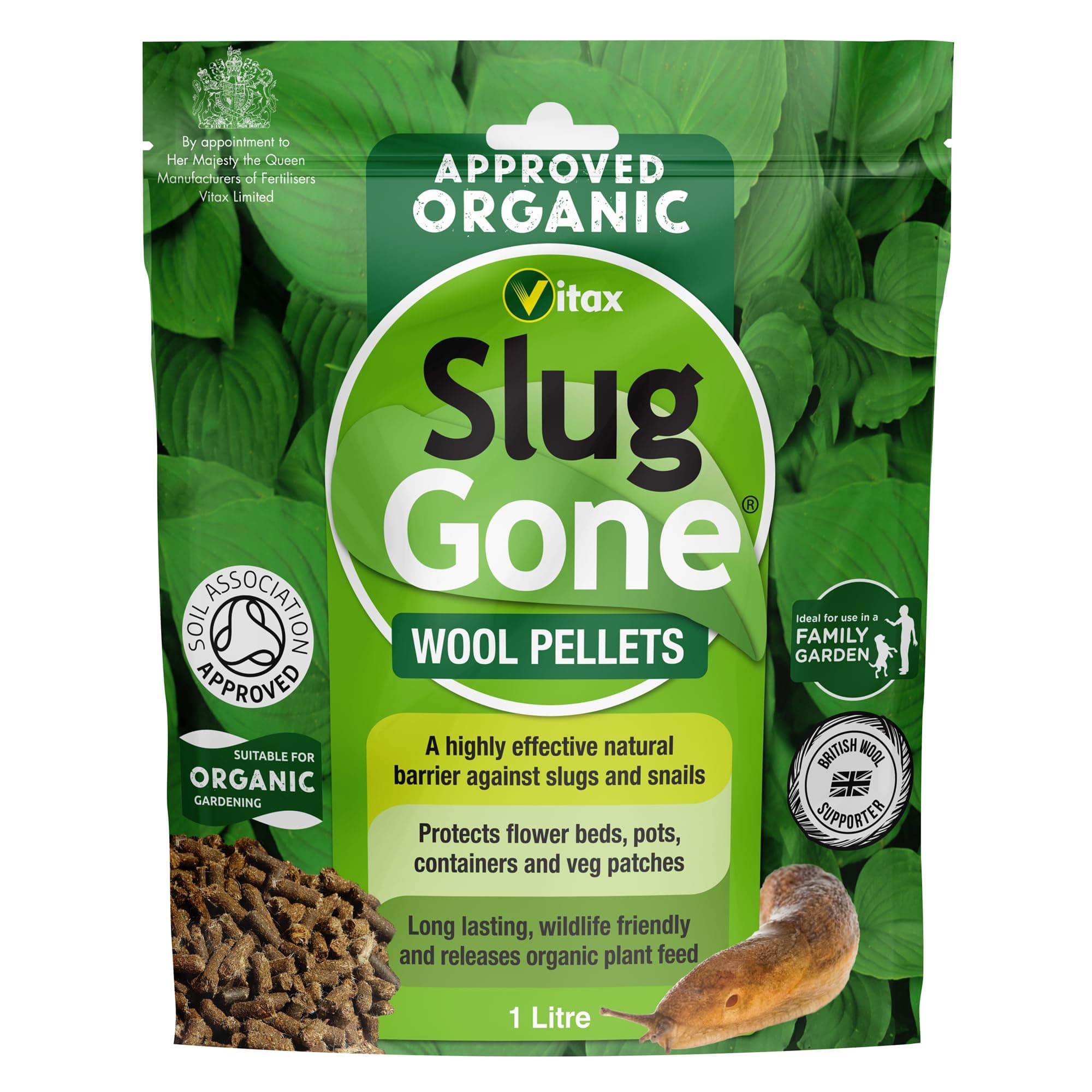Vitax Ltd 1L Slug Gone Natural Wool Barrier Pellets