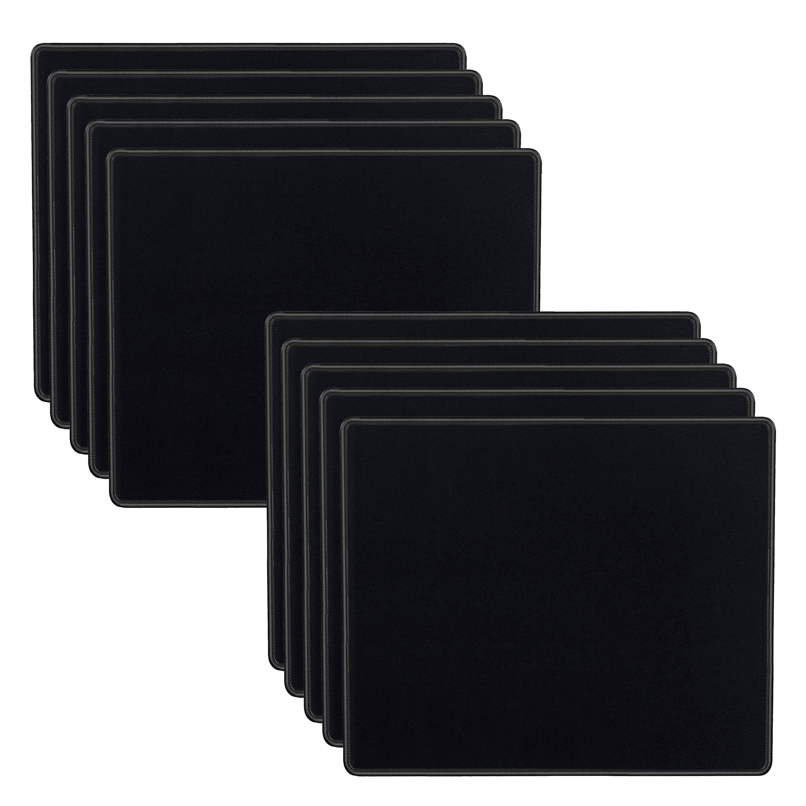 10 Pack 2mm Mouse Pad with Stitched Edges Non-Slip Rubber Base, Premium-Textured and Waterproof Mousepads Bulk, Mouse Pad for Computers, Laptop, Office & Home, 8.66 x 7.1 inch