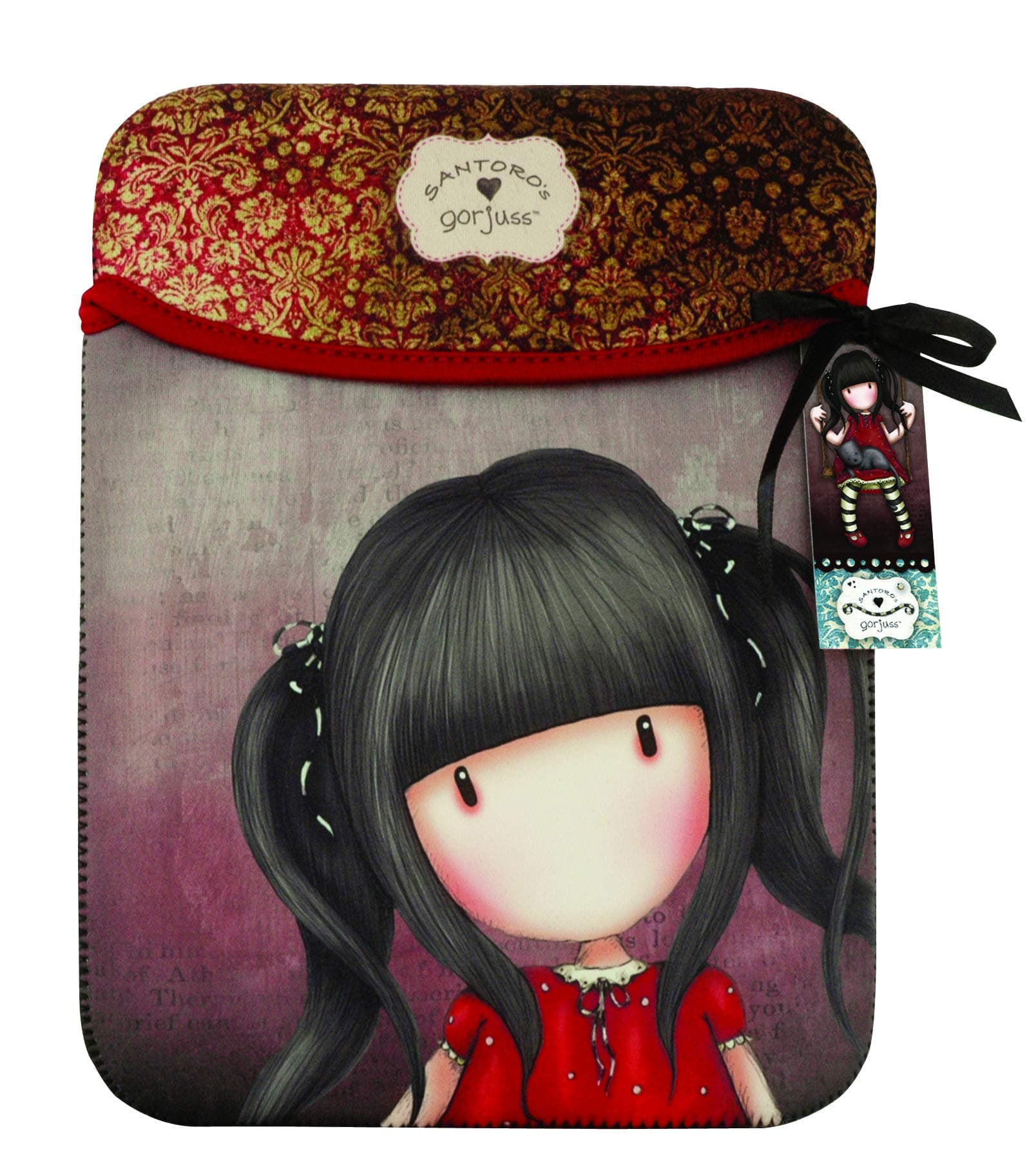 SANTORO Gorjuss Ruby Neoprene Protective Padded Tablet Sleeve Case Cover To Fit Apple IPad 2 / IPad Air/ Air 2 / 9.7 Inch IPad Pro - Red