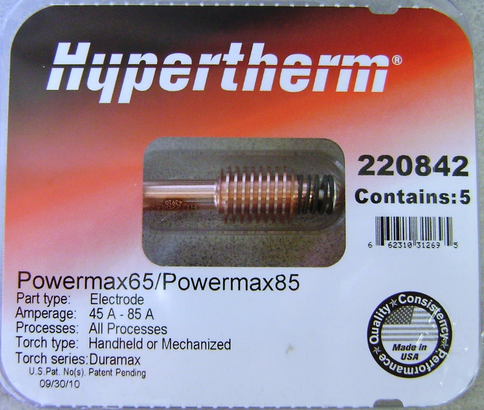 Powermax 85 Electrodes 220842 by Hypertherm