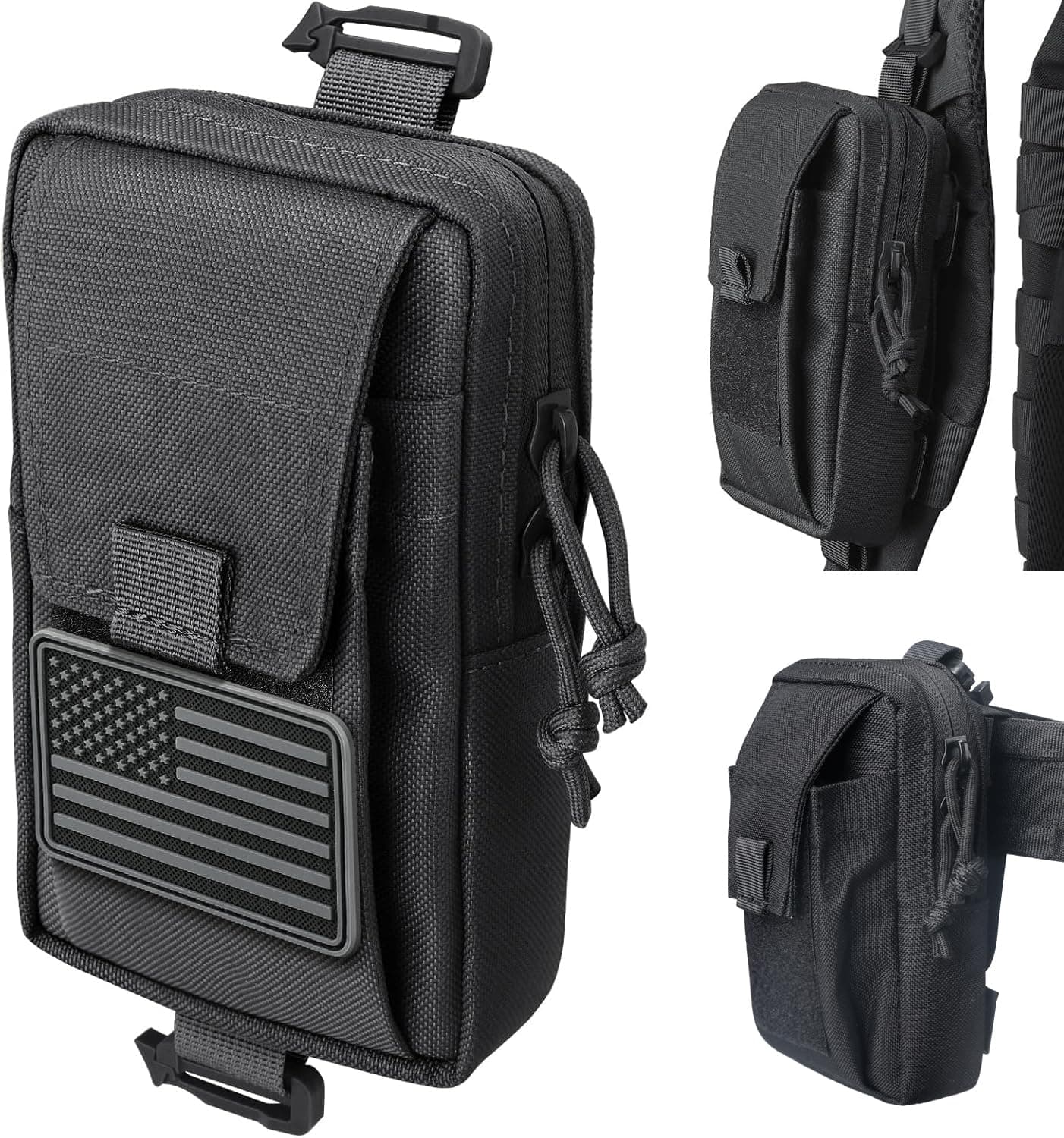 Tactical Backpack Accessories Pouch, Molle Accessories Shoulder Strap Attachment Pouches Utility EDC Phone Pouch Sport