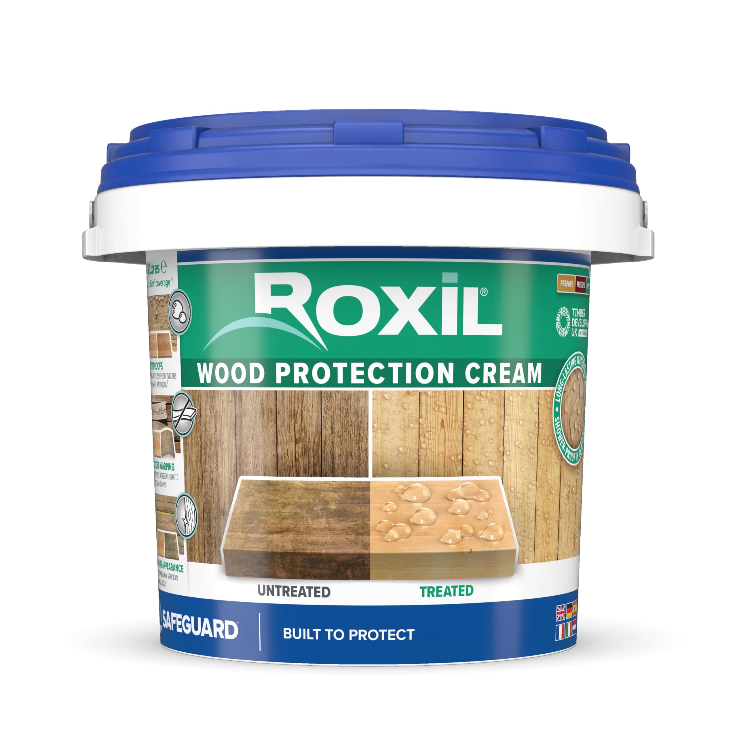 Wood Protection Cream - 3L - One Coat Wood Sealer, Instant Waterproofing Clear Treatment, Preserves Outdoor Fences, Decking, Furniture, Shed