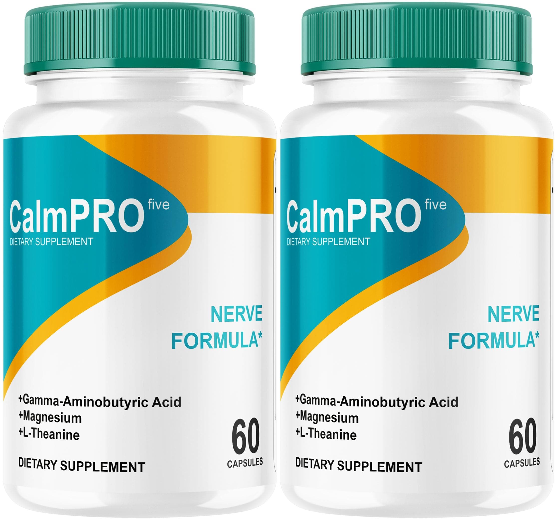 (2 Pack) CalmPro5 - Calm Pro 5 Nerve Formula Capsules, CalmPro Five Advanced Pills, CalmPro5 Five Vitamin Natural Ingredient, Calm Pro 5 Reviews, CalmPro5 Original Formula, 60 Capsules for 2 Months