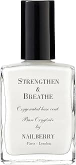 Strengthen & Breathe Oxygenated Base Coat and Nail Strengthener 15 ml | Boosts Condition and Strength For Healthy & Prolonged Manicures