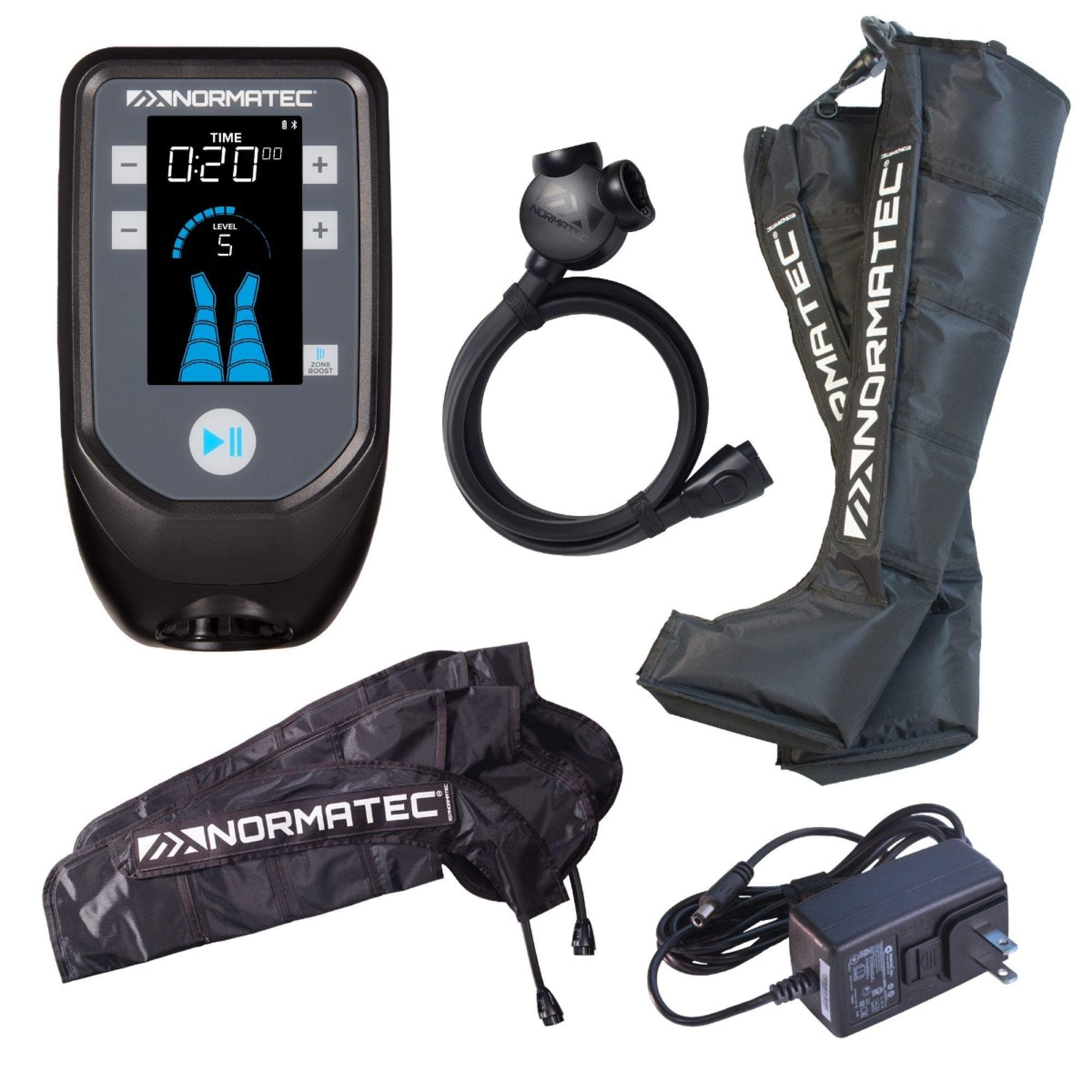 NormaTec Pulse 2.0, Leg & Arm Recovery Package, Dynamic Compression Sleeve System for Muscle Therapy, Deep Tissue Massage Machine for Sore Joints and Muscles, Patented Recovery Technology