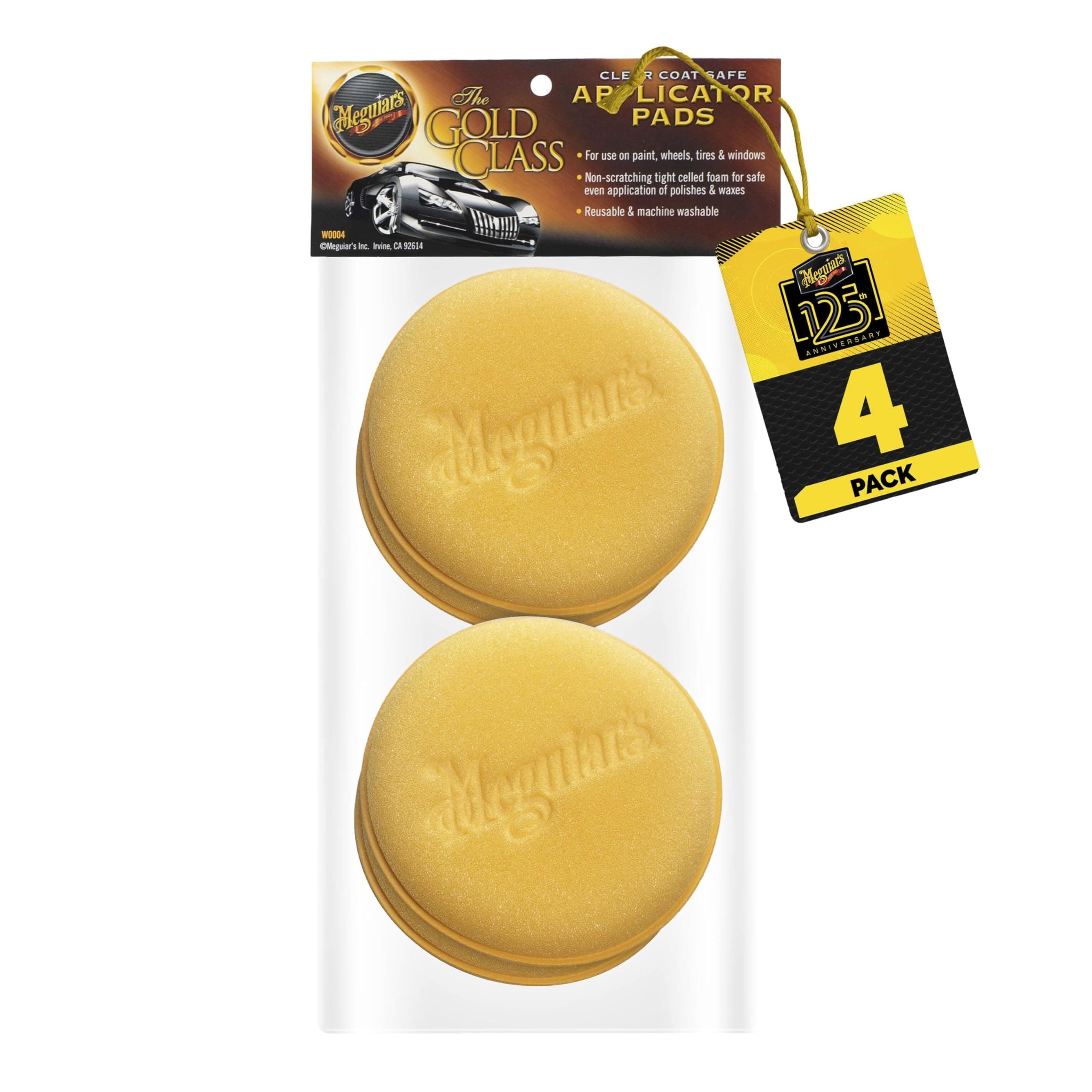 Meguiar's W0004 Foam Applicator Pad 4-1/2", 4 per pack