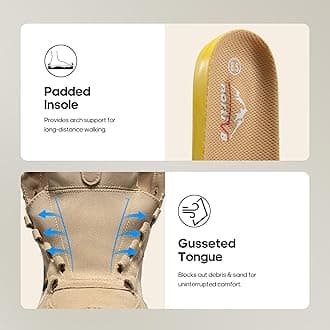 NORTIV 8 Men's Lightweight Military Tactical Work Boots Outdoor Motorcycle Combat Boots