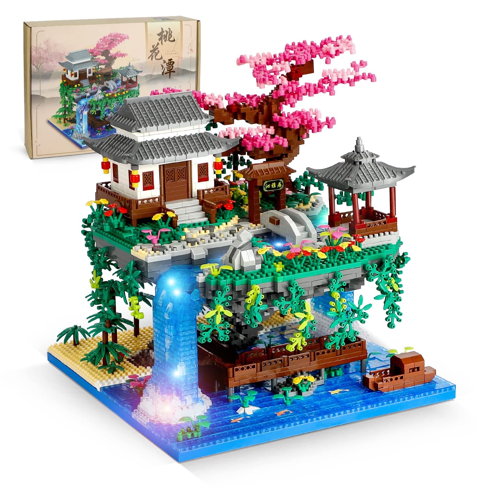 Peach Blossom Pond Micro Mini Building Blocks Set