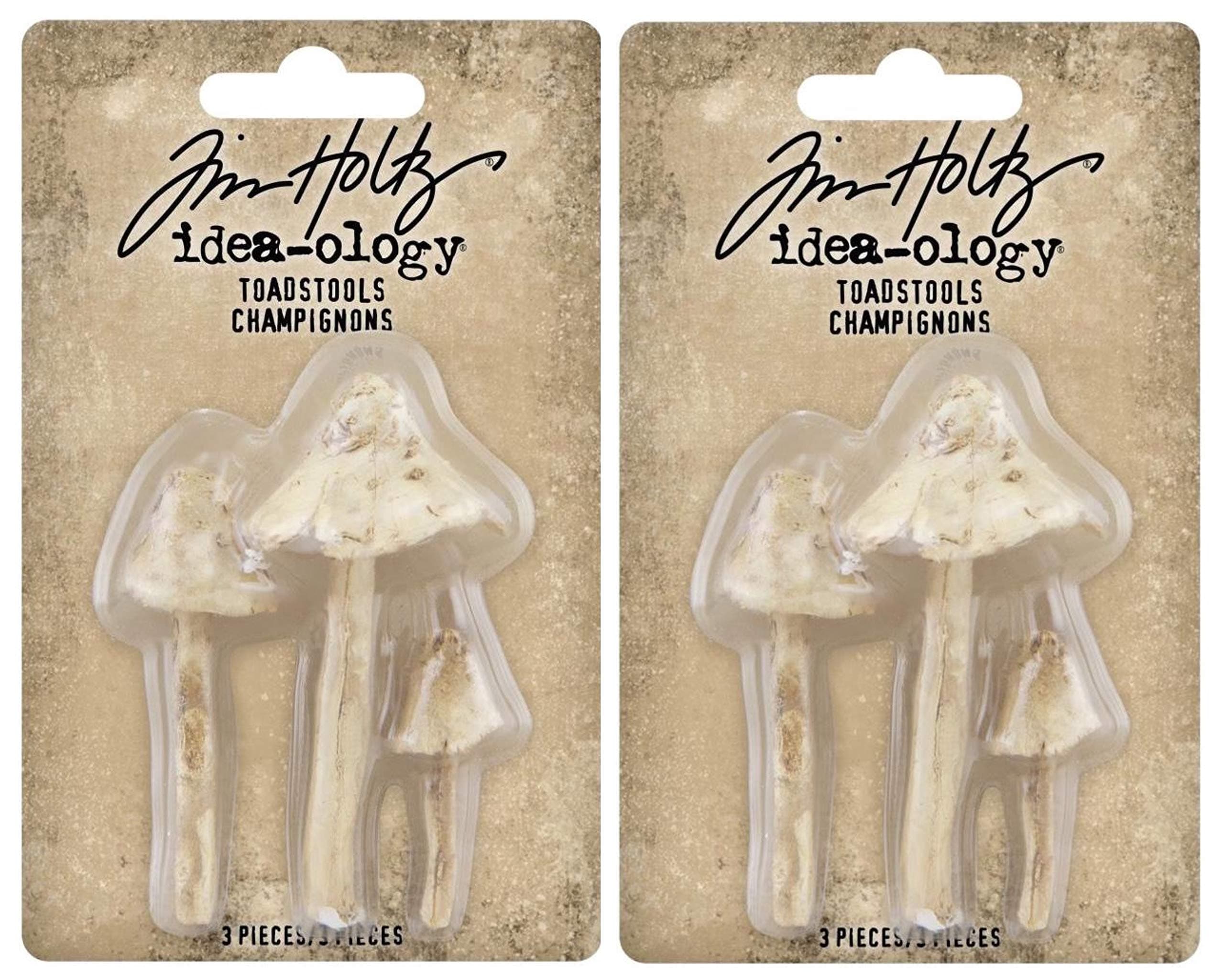 Tim Holtzidea-Ology Resin Toadstools, Bundle of 2 Packages (TH94082)