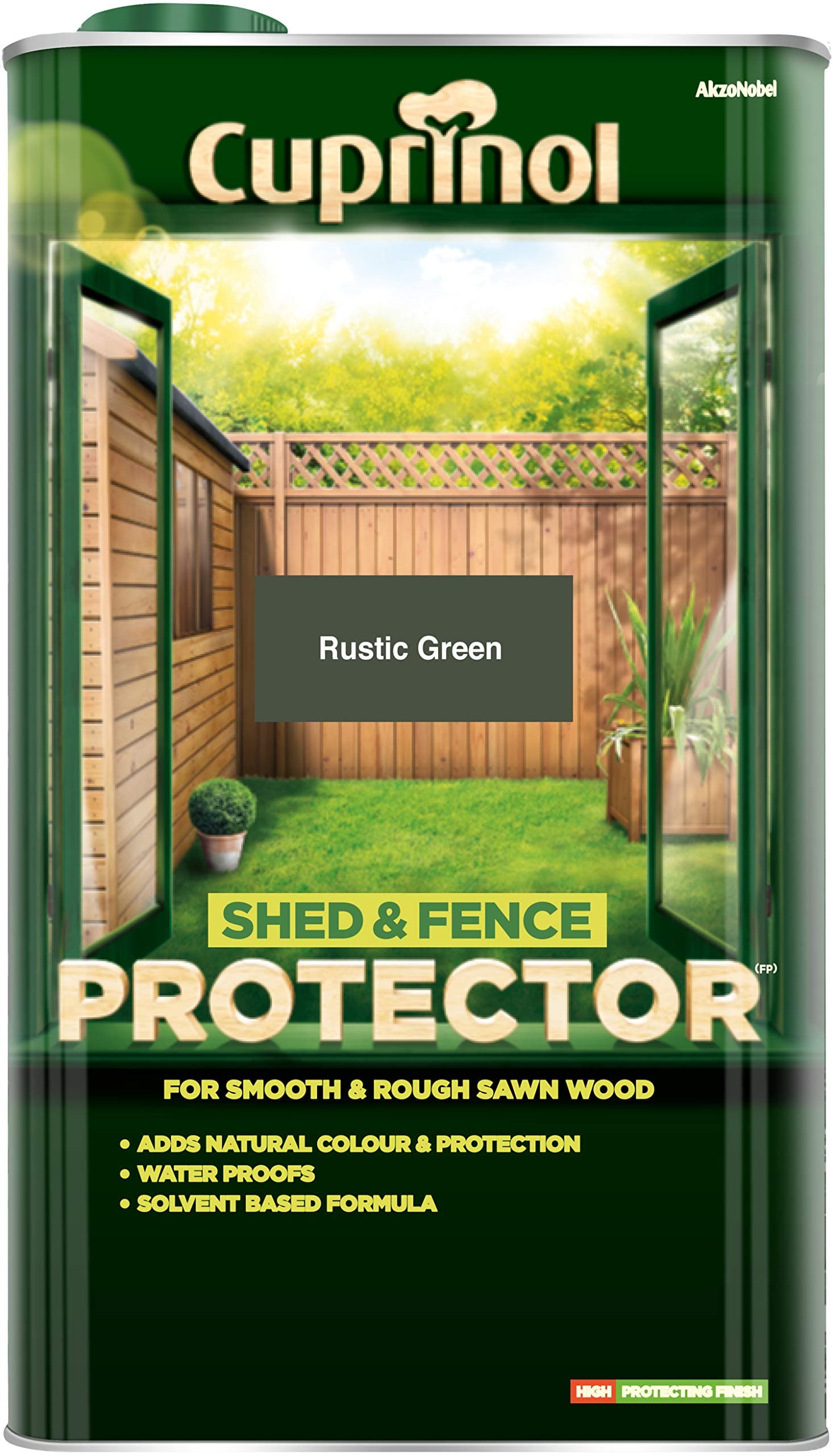 Cuprinol5L Shed and Fence Protector - Rustic Green