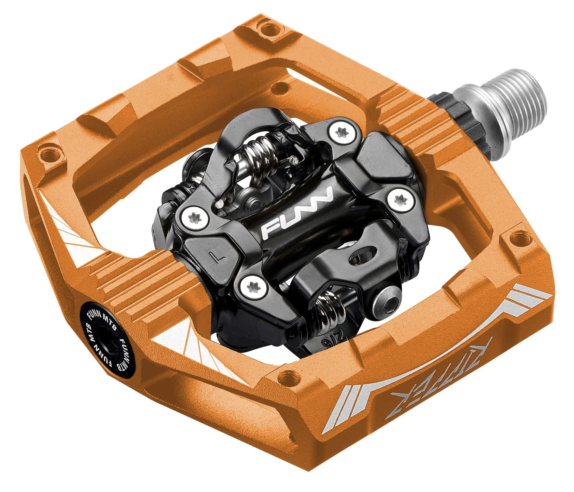 Funn Ripper Mountain Bike Clipless Pedals, Rocker Clip/Spring-Loaded Clip-in Mechanism, Compatible with SPD Cleats, 9/16" CrMo Axle Bicycle Pedals for MTB/Gravel Cycling