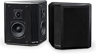 Elite High Definition 2-Way Bipolar Surround Speakers for Wide Dispersion Surround Sound in Home Theater Systems - Black Ash/Pair (SXBP2)