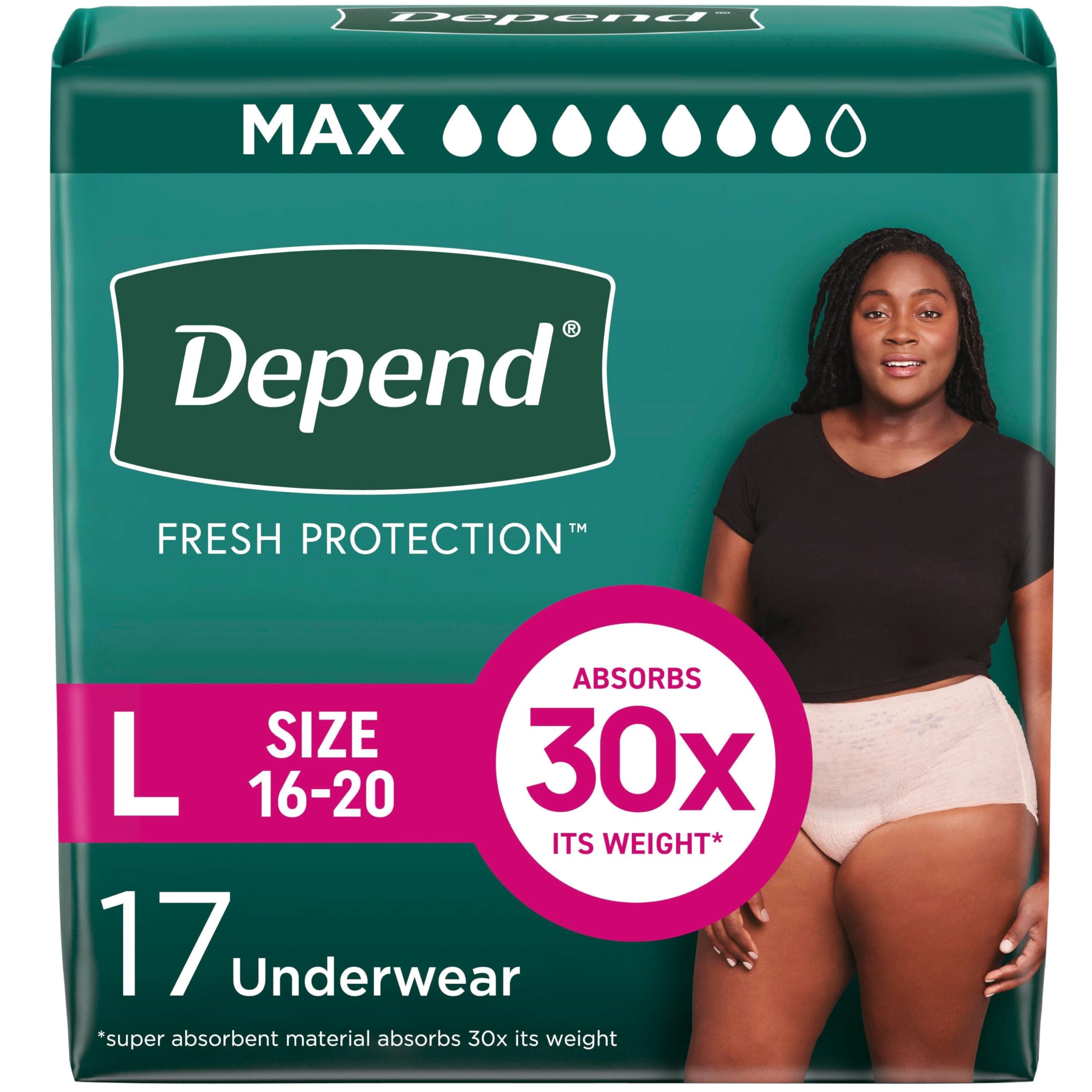 Depend Underwear For Women Maximum Large Pack 17
