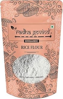 Radha Govind Organic Rice Flour / Chawal Ka Aata 1000 Gram, Certified Organic
