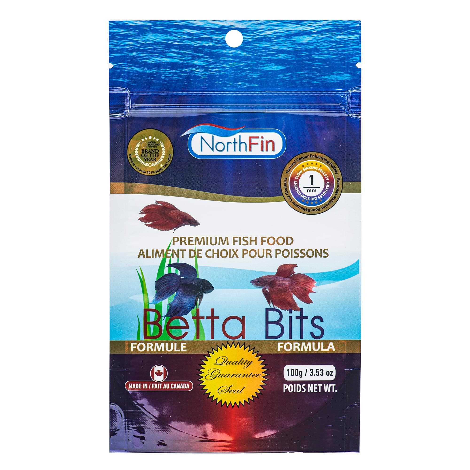 Betta Bits 1mm Pellet 100 Gram Package