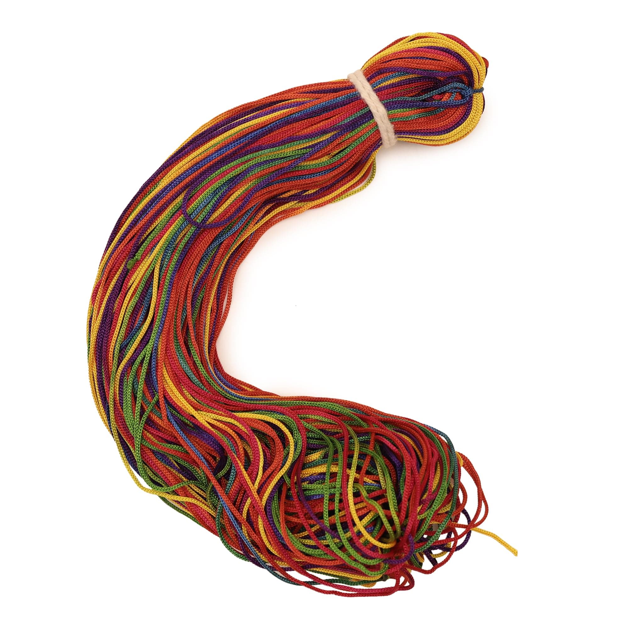 Embroiderymaterial Nylon Bracelet Making Thread, Jewellery Making Thread, Colorful Threads for Hair Braiding, Dori/Rope(1Mm Thick, 95 Meters Roll), Multicolor, 1 Count