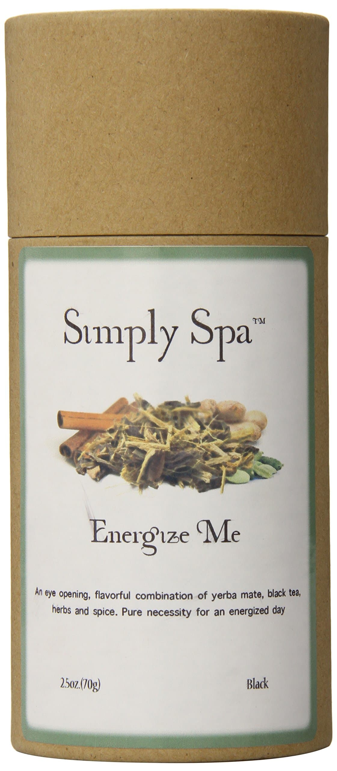 Simply Spa Energize Me Black Tea, 2.5 Ounce