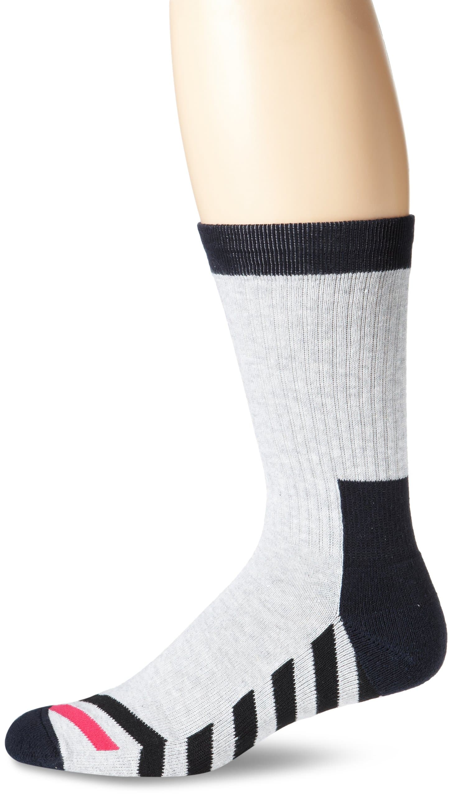 K. Bell SocksMen's Exec Tech Boot Sock Crew, Gray, Sock Size: 10-13/Shoe Size:9-11