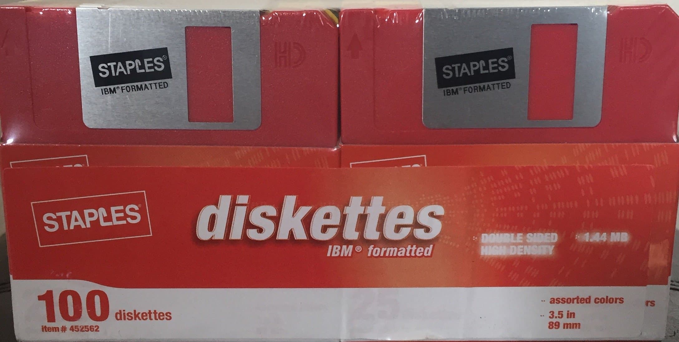 100 Pack Staples Brand Floppy Disks (Diskettes)