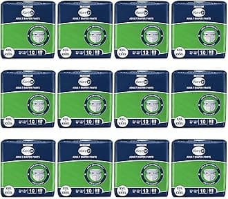 KareIn Classic Adult Diaper Pants, XXL-XXXL, 101-165 Cm (40"- 65"), 120 Count, Unisex, Leakproof, Elastic Waist, Wetness Indicator