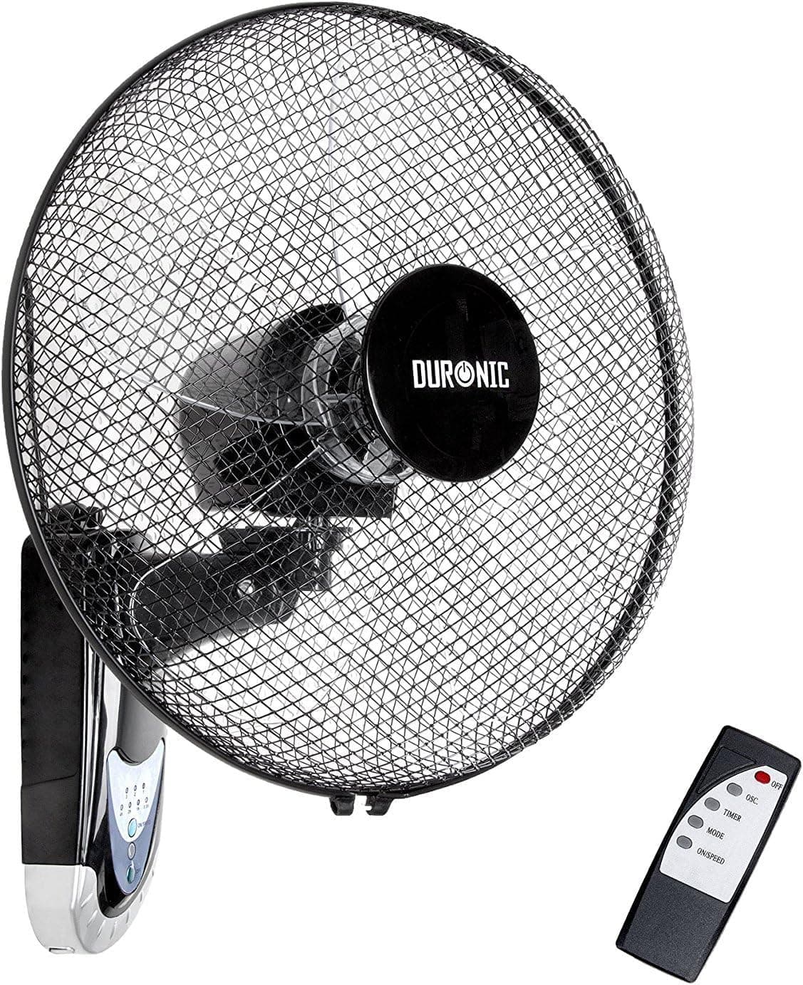 Duronic Wall Fan FN55 Wall Mounted with Remote Control | 16 Inch Head | Timer Function | Cooling for Summer in The Home | Office
