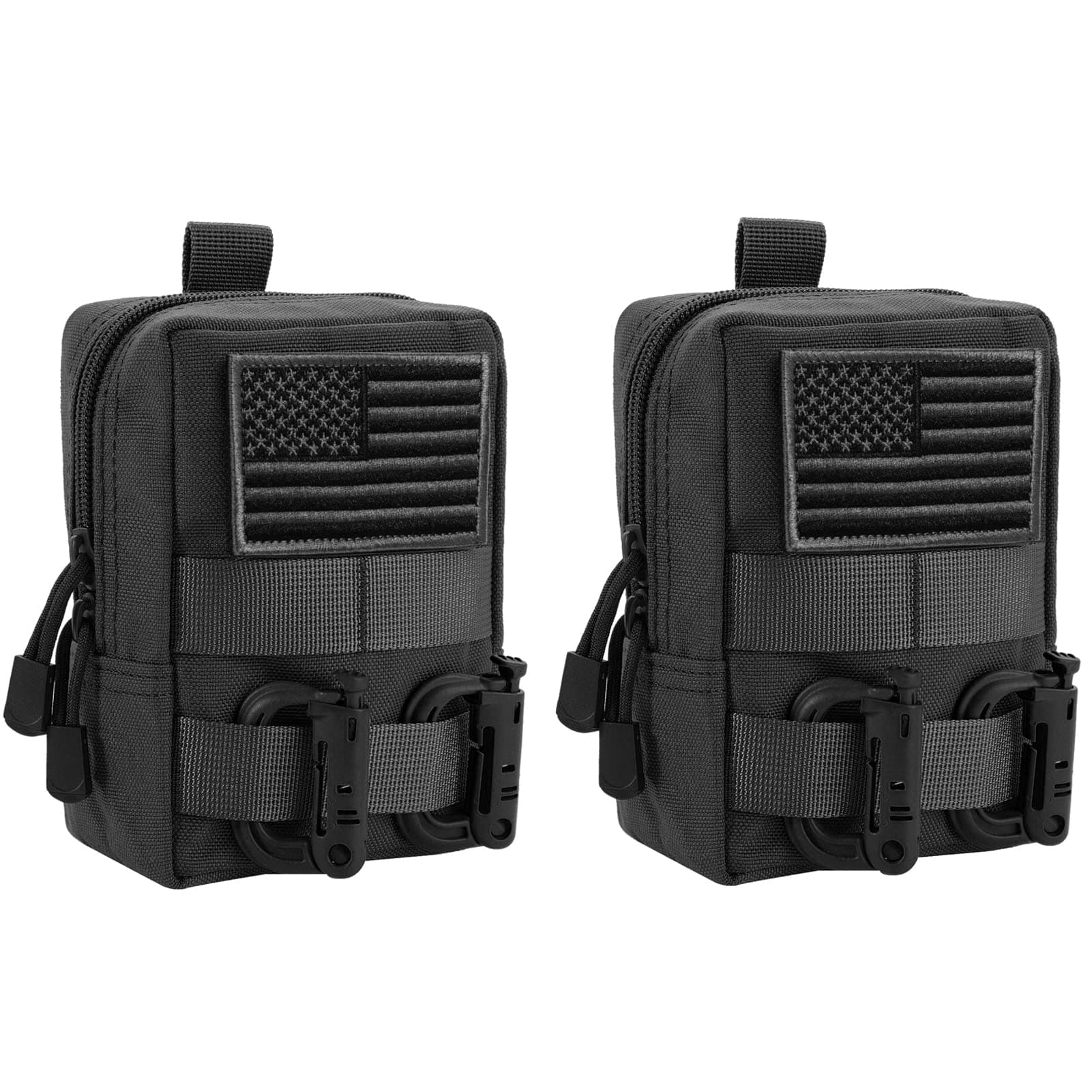 FRTKK 2 Pack Molle Pouches - Tactical Compact Water-Resistant EDC Pouch Bag Small Utility Pouch