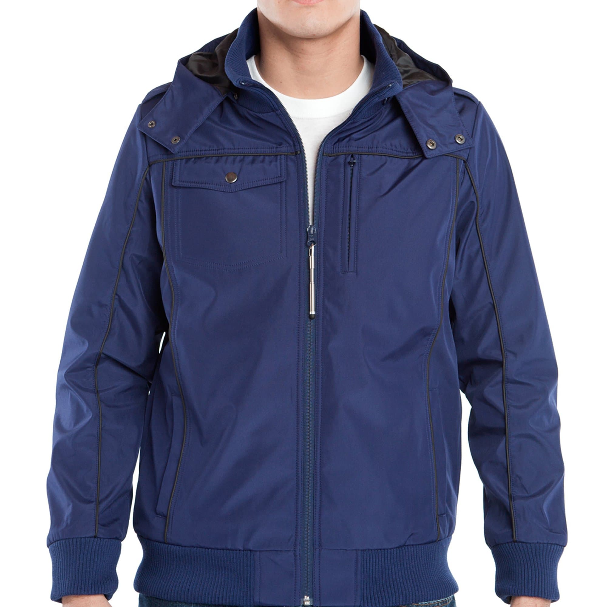 Men's Bomber Travel Jacket, Blue, Large