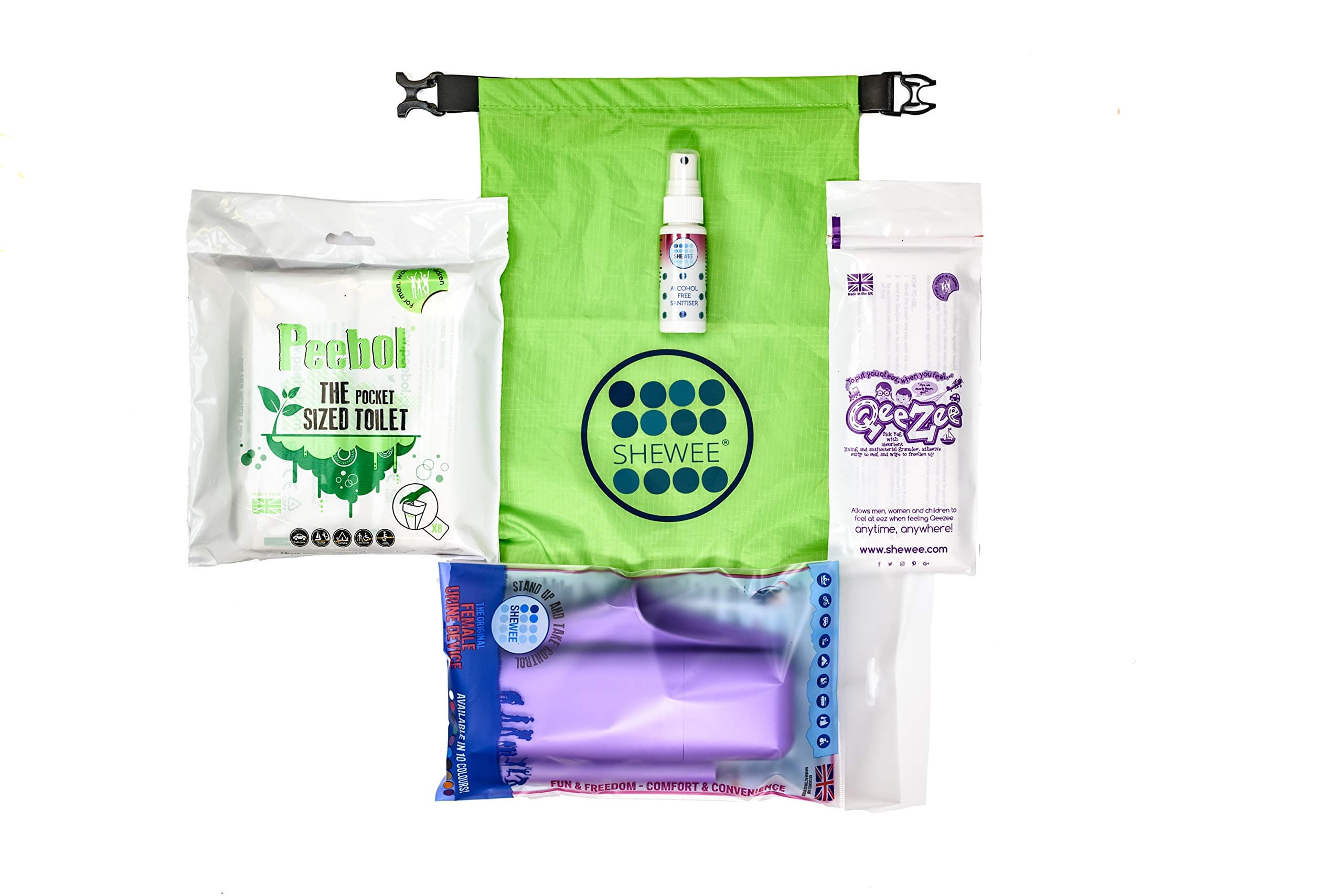 SHEWEE Car & Camp Pack -Reusable Pee Funnel – The Original Female Urination Device Since 1999! Quickly, Easily and Discreetly, Wee Standing Up Without Removing Clothing