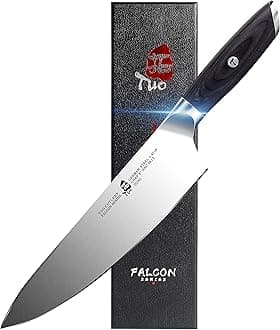 TUO Chef Knife 8 inch - Kitchen Chef Cooking Knife Japanese Gyuto Knife - German HC Steel with Pakkawood Handle - FALCON SERIES with Gift Box