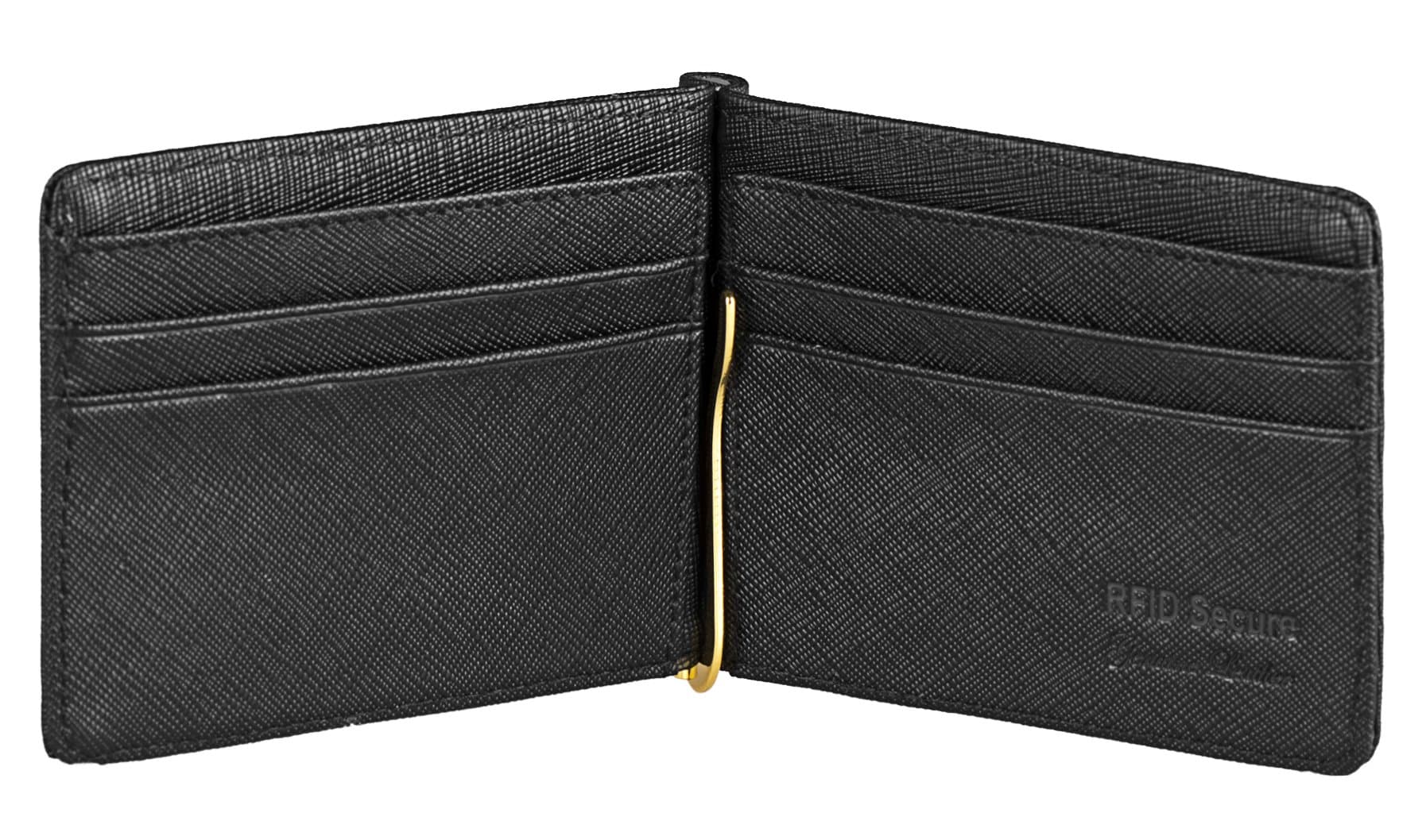 Mens Leather Wallet RFID Secure - Genuine Leather Slim & compact Credit Card wallet with RFID Safety feature by Venitou