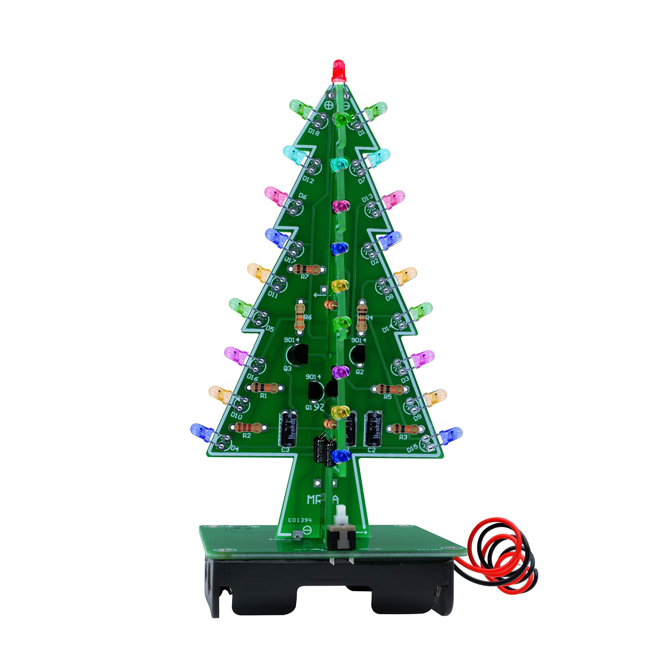 diymore 3D Christmas Tree LED Flashing Light DIY Kit 7 Color Flash Circuit LED
