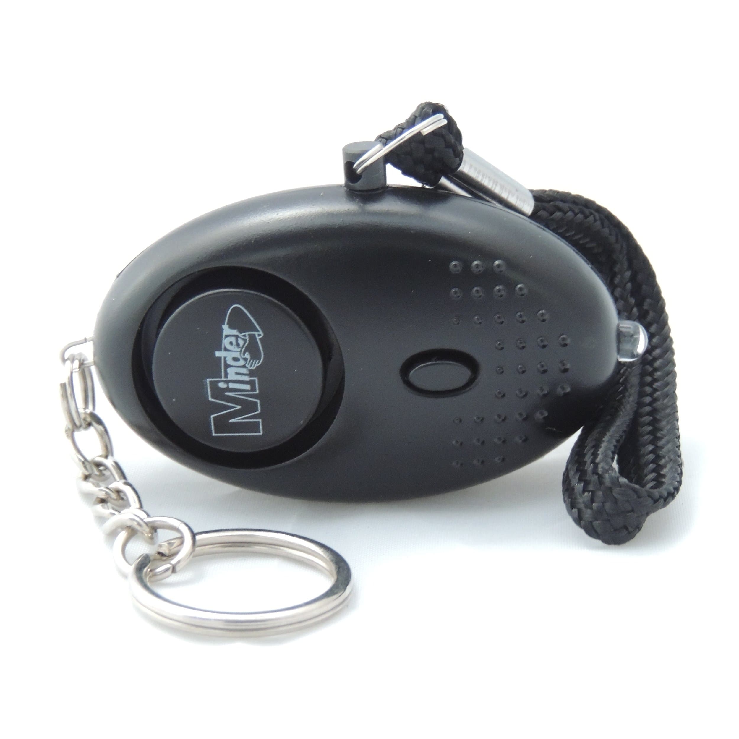 Mini Minder Key Ring Personal Attack Alarm 140db with Torch (Black)