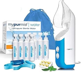 Mypurmist® Premium Value Pack - Handheld Ultrapure Instant Steam Inhaler - Fast Allergy Nasal Congestion Cold Cough Sinus Relief - Vaporizer Humidifier Steamer, Voice Care